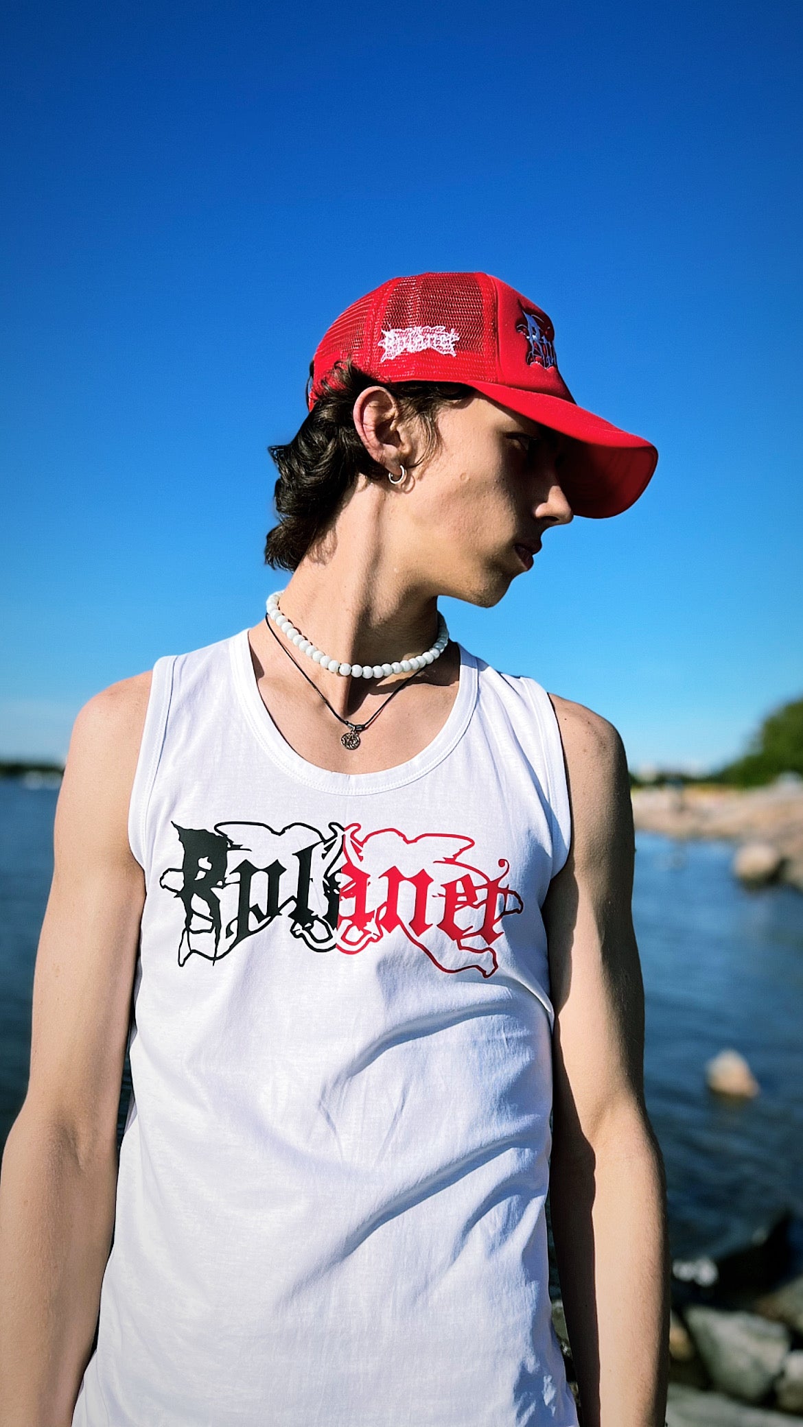 Rplanet red trucker cap