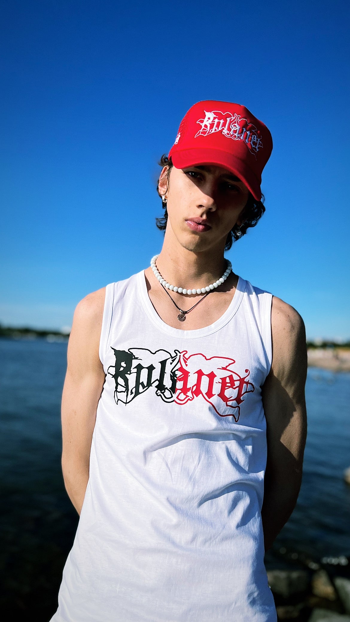 Rplanet red trucker cap