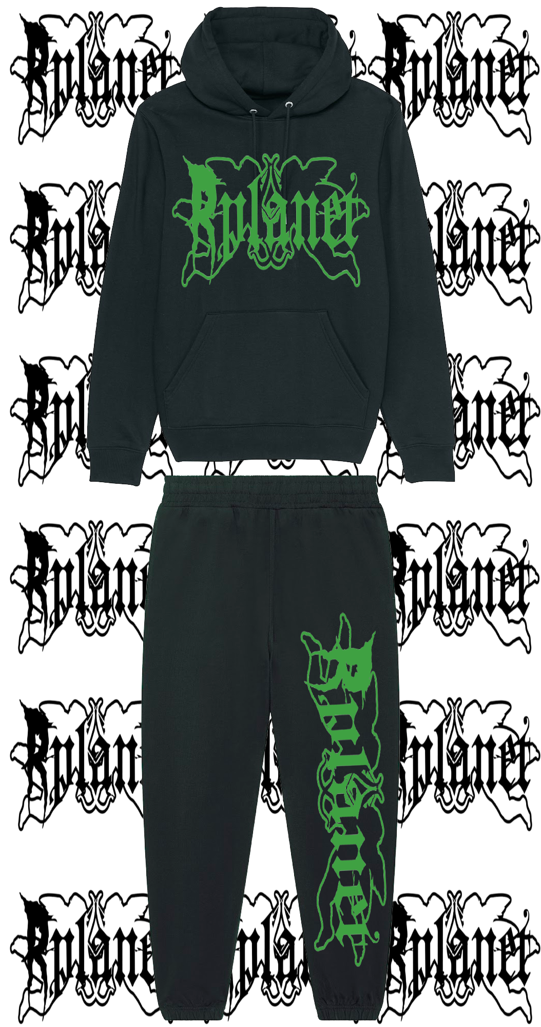Rplanet green color big logo tracksuit