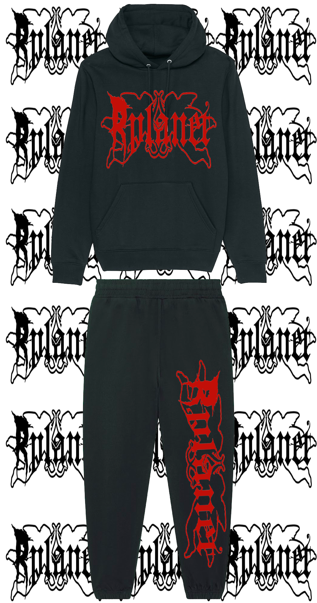 Rplanet red color big logo tracksuit