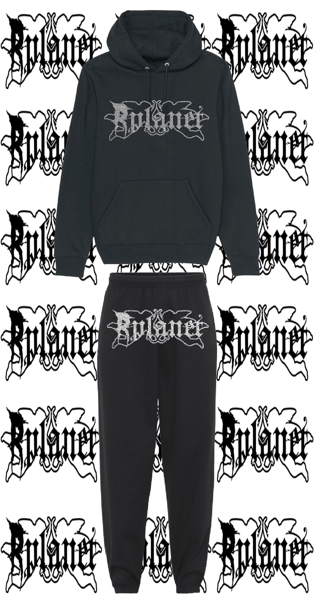 Rplanet silver glitter tracksuit